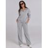 imageCaracilia 2 Piece Outfits for Women Fall Sweatsuits Oversized Half Zip Sweatshirt Sweatpant Matching Lounge Sets TracksuitLight Grey