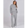imageCaracilia 2 Piece Outfits for Women Fall Sweatsuits Oversized Half Zip Sweatshirt Sweatpant Matching Lounge Sets TracksuitLight Grey