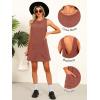 imageCaracilia Women Fall Dress 2025 Corduroy Overall Pinafore Skirtall Jumper Dresses with PocketsRust Brown