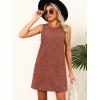 imageCaracilia Women Fall Dress 2025 Corduroy Overall Pinafore Skirtall Jumper Dresses with PocketsRust Brown