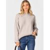 imageCaracilia Womens Oversized Sweaters 2025 Fall Long Sleeve Loose Knit Casual Chunky Pullover SweaterAlmond