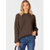 imageCaracilia Womens Oversized Sweaters 2025 Fall Long Sleeve Loose Knit Casual Chunky Pullover SweaterCoffee