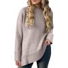 imageCaracilia Womens Oversized Sweaters 2025 Fall Long Sleeve Loose Knit Casual Chunky Pullover SweaterBright Camel