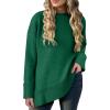 imageCaracilia Womens Oversized Sweaters 2025 Fall Long Sleeve Loose Knit Casual Chunky Pullover SweaterForest Green