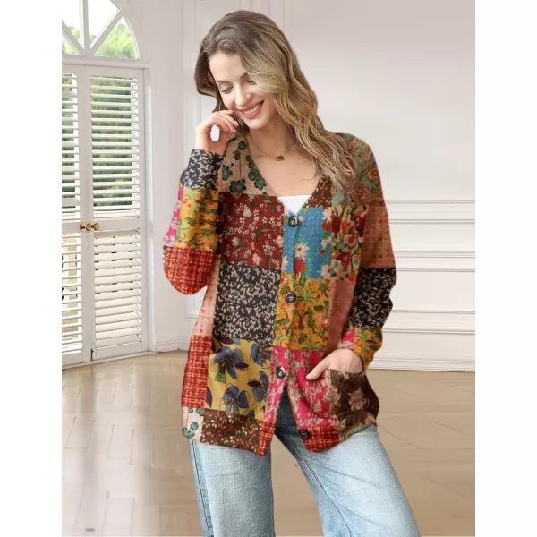 YESNO Cardigan Sweaters for Women Open Front Sweater Graphic V Neck Knit Tops with Pockets S01TYP3Y S01 Cr112 Cardigan