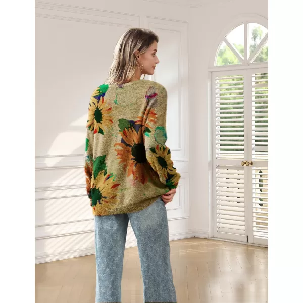 YESNO Cardigan Sweaters for Women Open Front Sweater Graphic V Neck Knit Tops with Pockets S01TYP3Y S01 Cr115 Cardigan V Neck