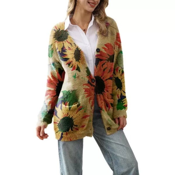 YESNO Cardigan Sweaters for Women Open Front Sweater Graphic V Neck Knit Tops with Pockets S01TYP3Y S01 Cr115 Cardigan V Neck