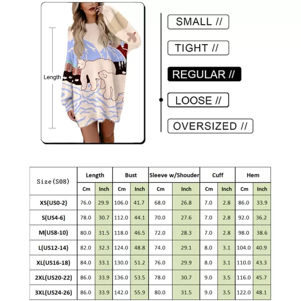 YESNO Sweater Dress for Women Oversized Graphic Lantern Long Sleeve Pullover Sweater Tops S080s08 Cr134