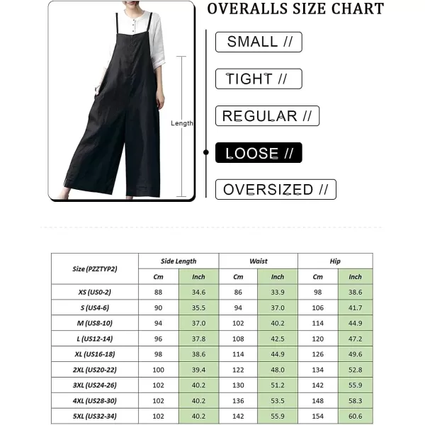 YESNO Women Casual Loose Long Bib Pants Wide Leg Jumpsuits Baggy Cotton Rompers Overalls with Pockets PZZAblue Graysplit Wide Leg