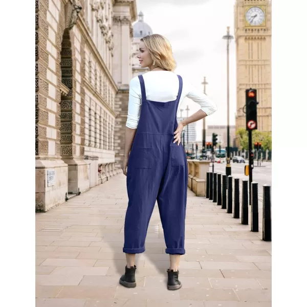 YESNO Women Long Casual Loose Bib Pants Overalls Baggy Rompers Jumpsuits with Pockets PV9 2XL PV9 Navy BlueYESNO Women Long Casual Loose Bib Pants Overalls Baggy Rompers Jumpsuits with Pockets PV9 2XL PV9 Navy Blue