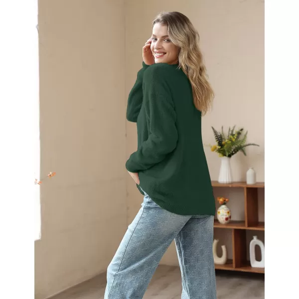 YESNO Women Sweater Graphic Oversized Pullover Sweaters Casual Loose Long Sleeve Knit Tops S01Green