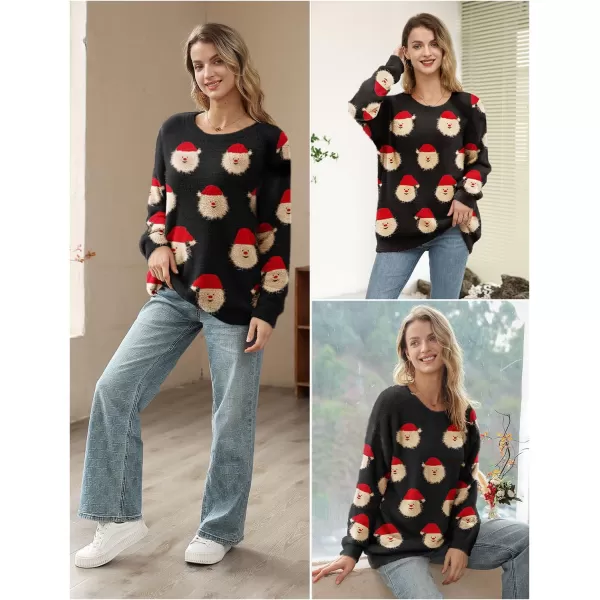 YESNO Women Sweater Graphic Oversized Pullover Sweaters Casual Loose Long Sleeve Knit Tops S01S01 as Picture149