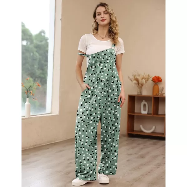 YESNO Womens Overalls Casual Loose Bib Pants Adjustable Straps Wide Leg Jumpsuits with Pockets PQ2Floral 394