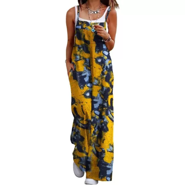 YESNO Womens 2023 Summer Casual Jumpsuits Wide Leg Overalls Floral Print Baggy Rompers with Pocket PZZCRFloral 141