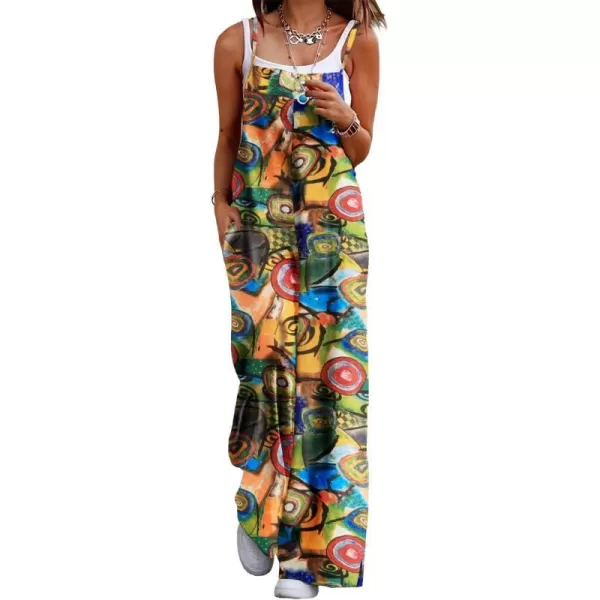 YESNO Womens 2023 Summer Casual Jumpsuits Wide Leg Overalls Floral Print Baggy Rompers with Pocket PZZCRFloral 354