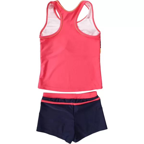 JerrisApparel Little Girls Summer Two Piece Boyshort Tankini Kids SwimsuitWatermelon Red