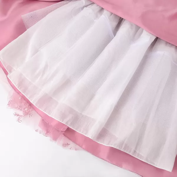 JerrisApparel Princess Girls Dress Wedding Flower Skirt Sparkle Tulle Birthday Party DressPink