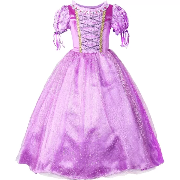 JerrisApparel Girls Halloween Princess Costume Christmas Birthday Party DressPurple With Accessories