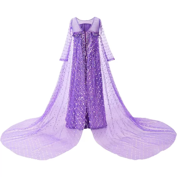 JerrisApparel Girls Princess Costume Birthday Party Christmas Fancy Dress upPurple With Accessories