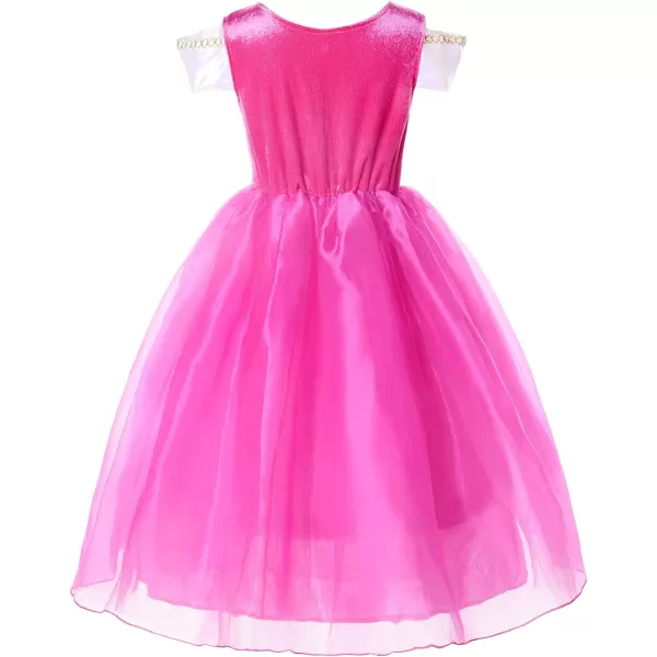 JerrisApparel Girls Princess Costume Dress Pageants Party Fancy DressPink With Accessories