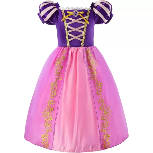 JerrisApparel Girls Princess Costume Halloween Cosplay Dress Party Wear with AccessoriesPurple With Accessories