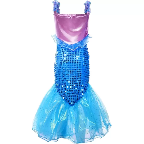 JerrisApparel Girls Princess Mermaid Costume Sequins Party DressPurple