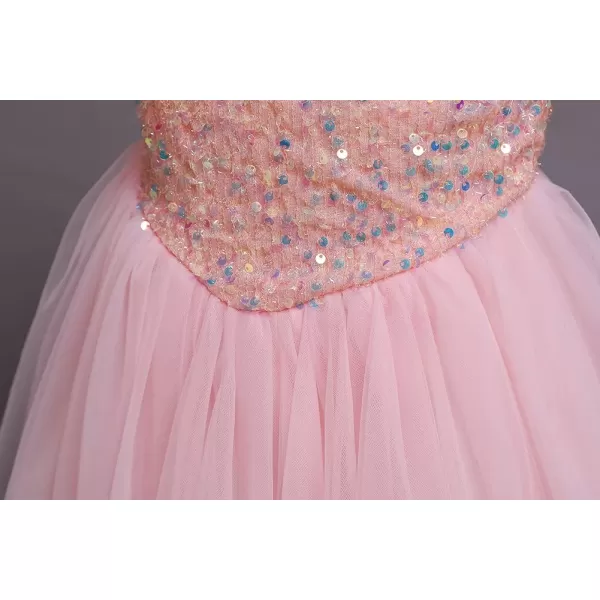 JerrisApparel Girls Princess Puffy Tulle Dress Wedding Pageant Party Prom Formal Ball GownPink