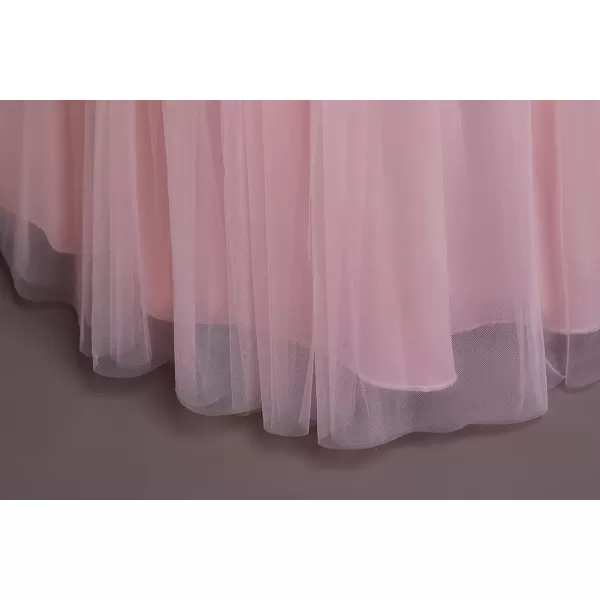 JerrisApparel Girls Princess Puffy Tulle Dress Wedding Pageant Party Prom Formal Ball GownPink