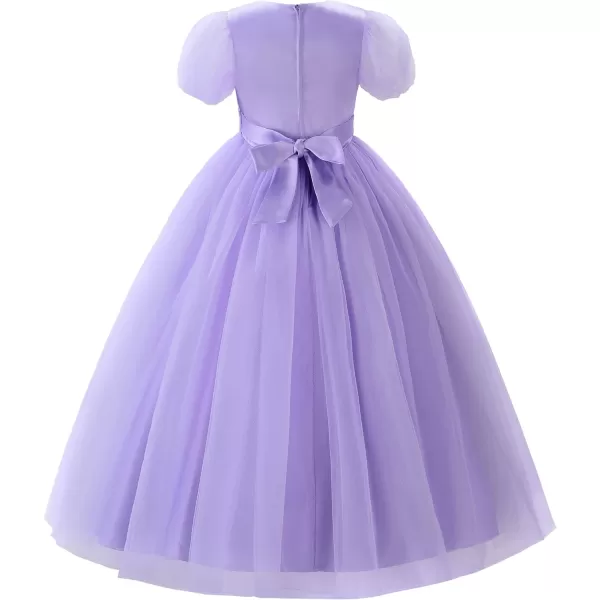 JerrisApparel Girls Princess Puffy Tulle Dress Wedding Pageant Party Prom Formal Ball GownPurple