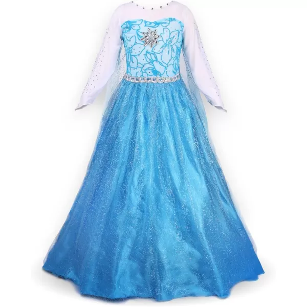 JerrisApparel Princess Dress Queen Costume Cosplay Dress Up with AccessoriesBlue With Accessories