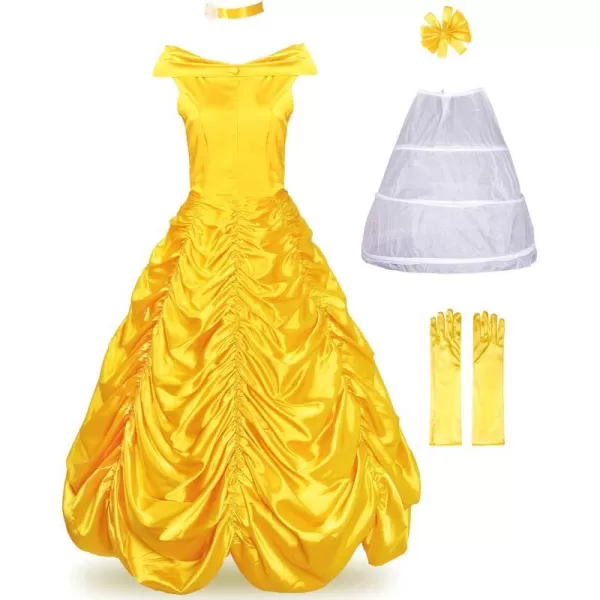 JerrisApparel Womens Princess Costume Halloween Party DressYellow