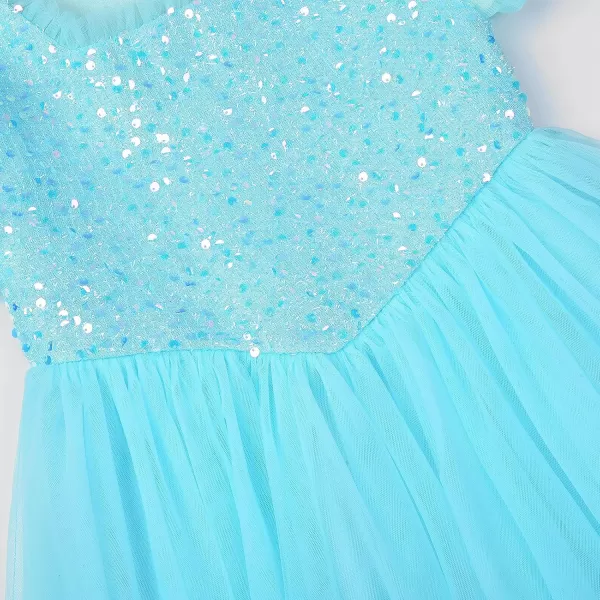 JerrisApparel Girls Princess Puffy Tulle Dress Wedding Pageant Party Prom Formal Ball GownBlue 1