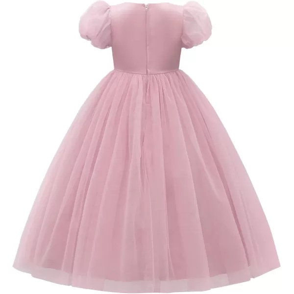 JerrisApparel Girls Princess Puffy Tulle Dress Wedding Pageant Party Prom Formal Ball GownPink 1