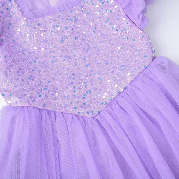 JerrisApparel Girls Princess Puffy Tulle Dress Wedding Pageant Party Prom Formal Ball GownPurple 1