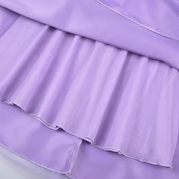 JerrisApparel Girls Princess Puffy Tulle Dress Wedding Pageant Party Prom Formal Ball GownPurple 1