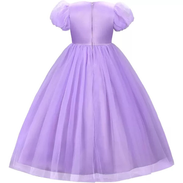 JerrisApparel Girls Princess Puffy Tulle Dress Wedding Pageant Party Prom Formal Ball GownPurple 1