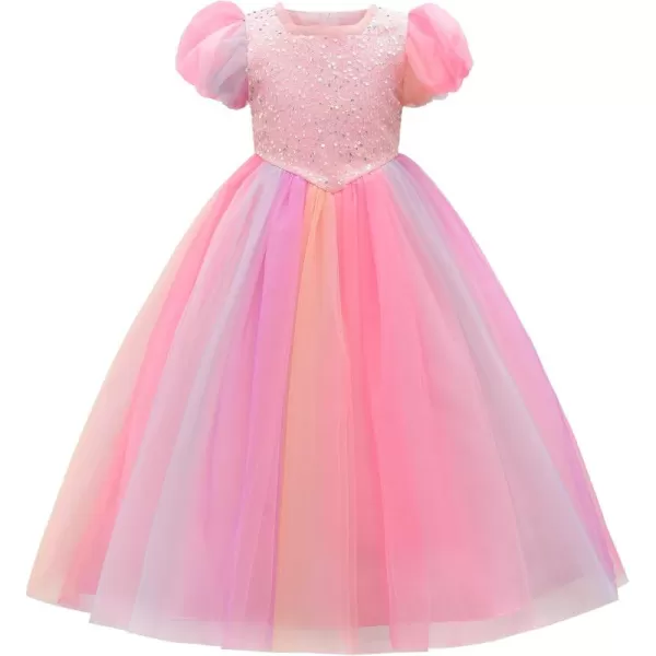 JerrisApparel Girls Princess Puffy Tulle Dress Wedding Pageant Party Prom Formal Ball GownMulticolored 1