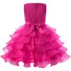 imageJerrisApparel Flower Girls Party Dress Ruffle Tutu Sleeveless Princess Dress Ball GownRose