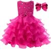 imageJerrisApparel Flower Girls Party Dress Ruffle Tutu Sleeveless Princess Dress Ball GownRose