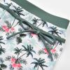 imageJerrisApparel Little Girls Summer Two Piece Boyshort Tankini Kids SwimsuitGreen Tropical