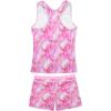 imageJerrisApparel Little Girls Summer Two Piece Boyshort Tankini Kids SwimsuitPink Marble
