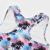 imageJerrisApparel Little Girls Summer Two Piece Boyshort Tankini Kids SwimsuitPink Tropical