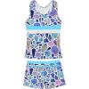 imageJerrisApparel Little Girls Summer Two Piece Boyshort Tankini Kids SwimsuitBlue Ocean
