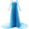 imageJerrisApparel Girls Princess Costume Birthday Party Christmas Fancy Dress up 5 Blue with Accessories