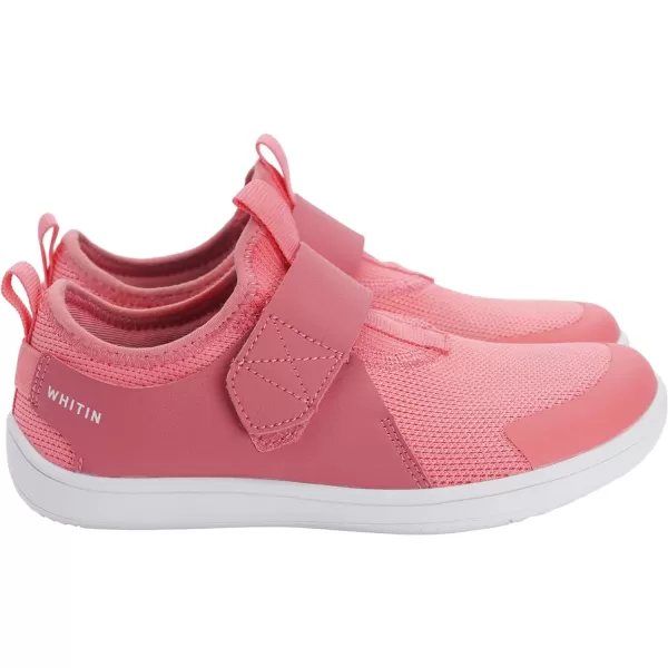 WHITIN LittleBig Kid Wide Width Barefoot Shoes  BoysGirls Minimalist Elastic Opening Sneakers  Flexible Zero Drop SoleW8k3  Pink