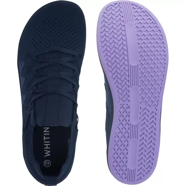 WHITIN Mens Barefoot Plus Shoes  Wide Toe Box  LowStack Sole  Inspired by Barefoot EnthusiastsW91  Blue Purple