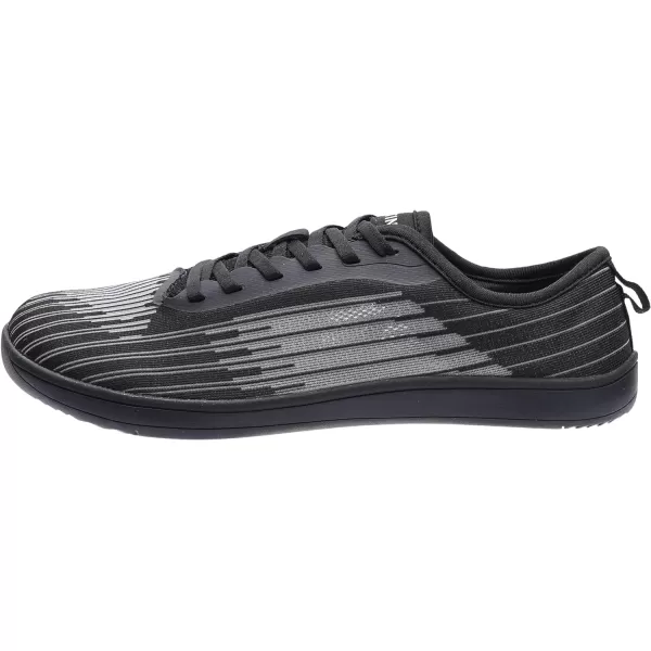 WHITIN Mens UltraVentilated Barefoot Shoes  Zero Drop Sole  Wide Width  Walking Lifestyle SneakerW755  Black