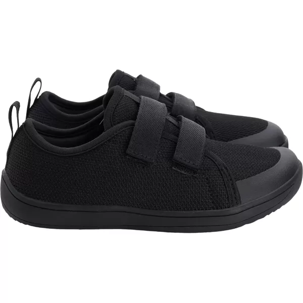 WHITIN ToddlerLittleBigKid Wide Barefoot Shoes  BoysGirls Minimalist Sneakers  Splay Naturally  LightweightW81k  All Black