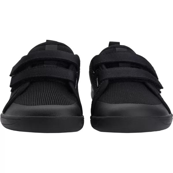 WHITIN ToddlerLittleBigKid Wide Barefoot Shoes  BoysGirls Minimalist Sneakers  Splay Naturally  LightweightW81k  All Black