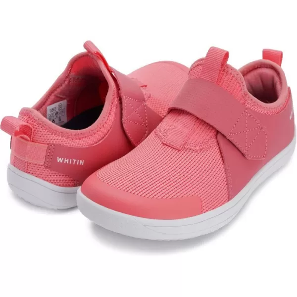 WHITIN LittleBig Kid Wide Width Barefoot Shoes  BoysGirls Minimalist Elastic Opening Sneakers  Flexible Zero Drop SoleW8k3  Pink